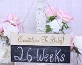 Pregnancy Photo Prop Countdown To Baby Chalkboard Sign Rustic Photography Prop  (Item Number 130032)
