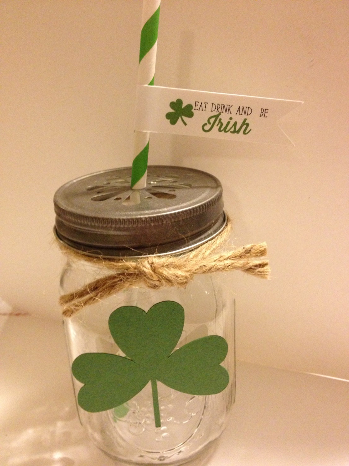 25 St Patricks Day Party Straws Eat Drink and Be Irish Shamrock Green