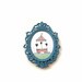 Framed Illustration for Baby/Child Room, Carousel, Hearts