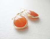 Tangerine Dream Earrings set in Gold