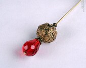 Glorious Gold Stick Pin, 3 Inch Hat Pin, Scarf Pin, Hijab Pin KC0361