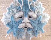 Needle Felted Old Man Winter One-of-a-kind Soft Sculpture by Bella McBride Greenman