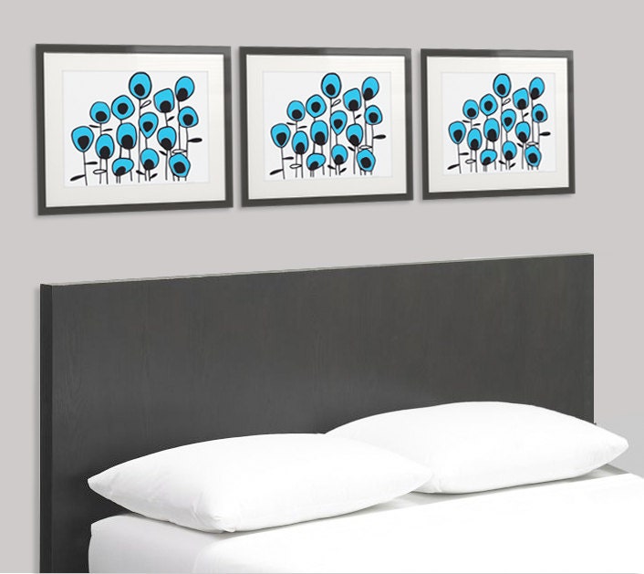 Poppy Poppies - Mod Flowers Prints - Customize your colors