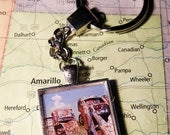 Cadillac Ranch Route 66 Travel Photo Keychain