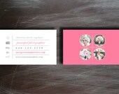 Modern Business Card Design Template for Photographers (digital Photoshop files) - INSTANT DOWNLOAD