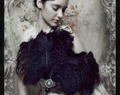Trish - Peacock Bridal Feather Wedding Fan Bouquet - (Custom MADE TO ORDER)
