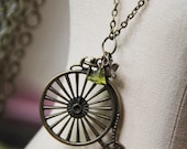 Vintage-inspired Penny-Farthing Bicycle necklace