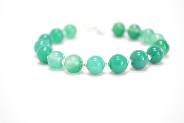 Emerald Green Bracelet,  Kelly Green, Fresh Grass Summer Fashion, May Birthday St Patricks Day Summer Fashion, Gift Under 20