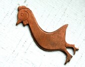 3 Vintage 1950s Copper plated Roosters // Rustic Country Estate