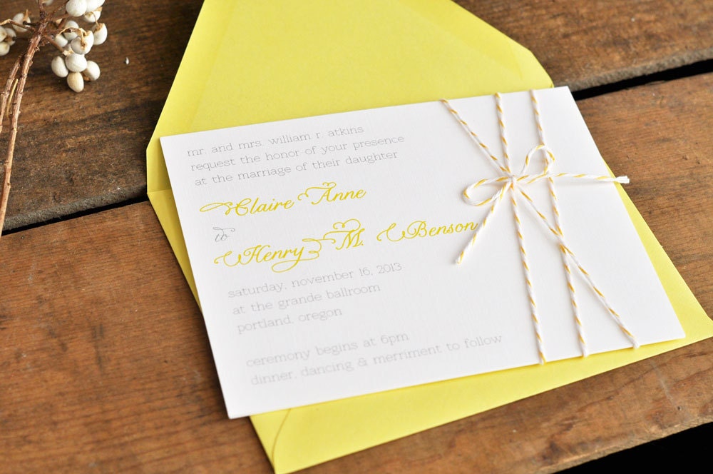 Sweetly Wrapped Wedding Invitation