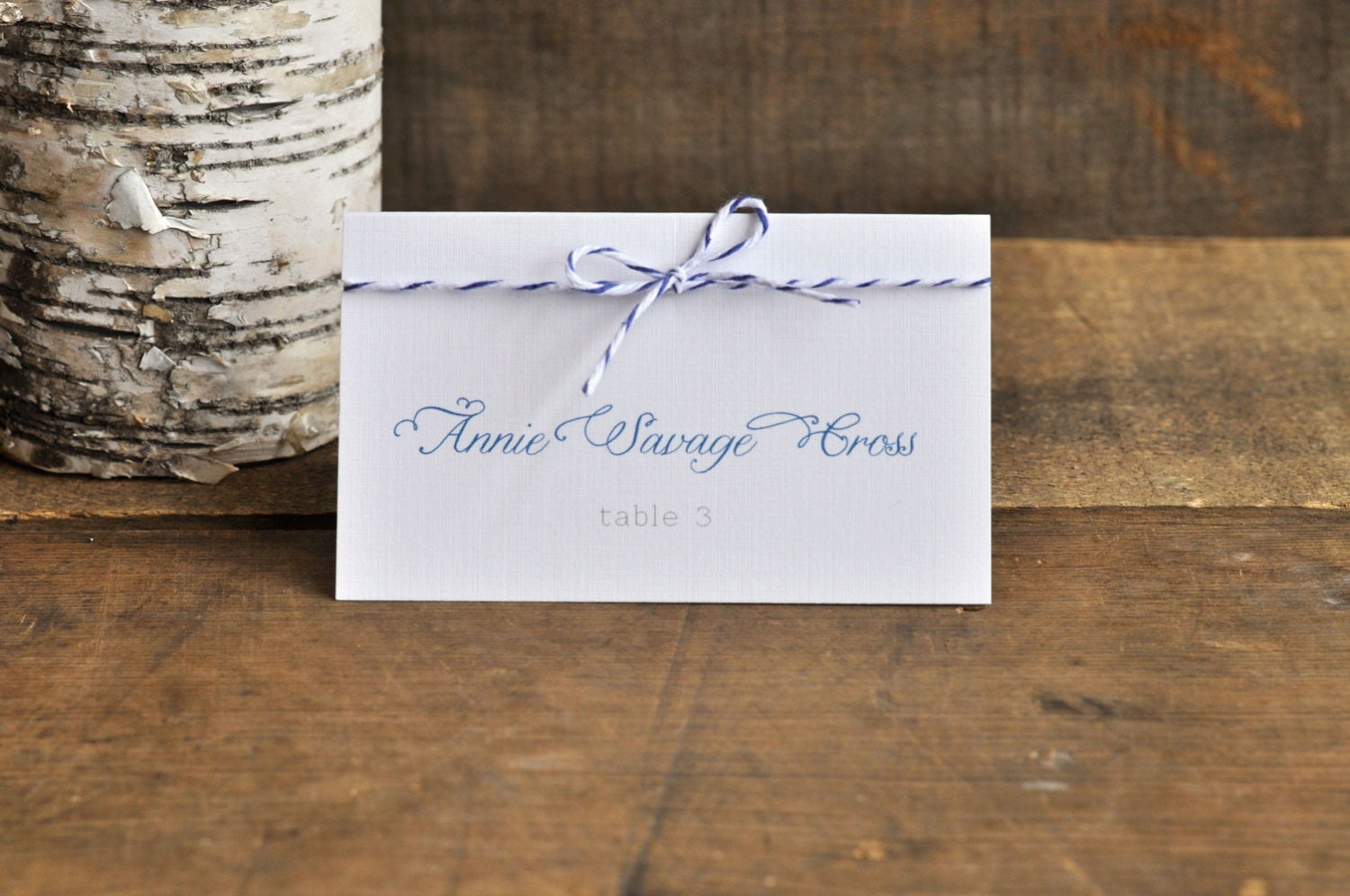 Place Card with Guest Name- Sweetly Wrapped