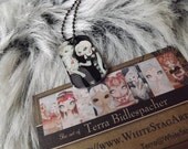 Stitches - Dog tag NECKLACE pendant zombie undead goth girl