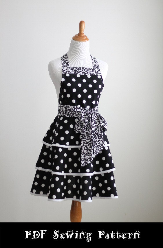 Apron Pattern PDF Women's Full and Half - The LUSCIOUS LAYERS - Instant Download Sewing Pattern