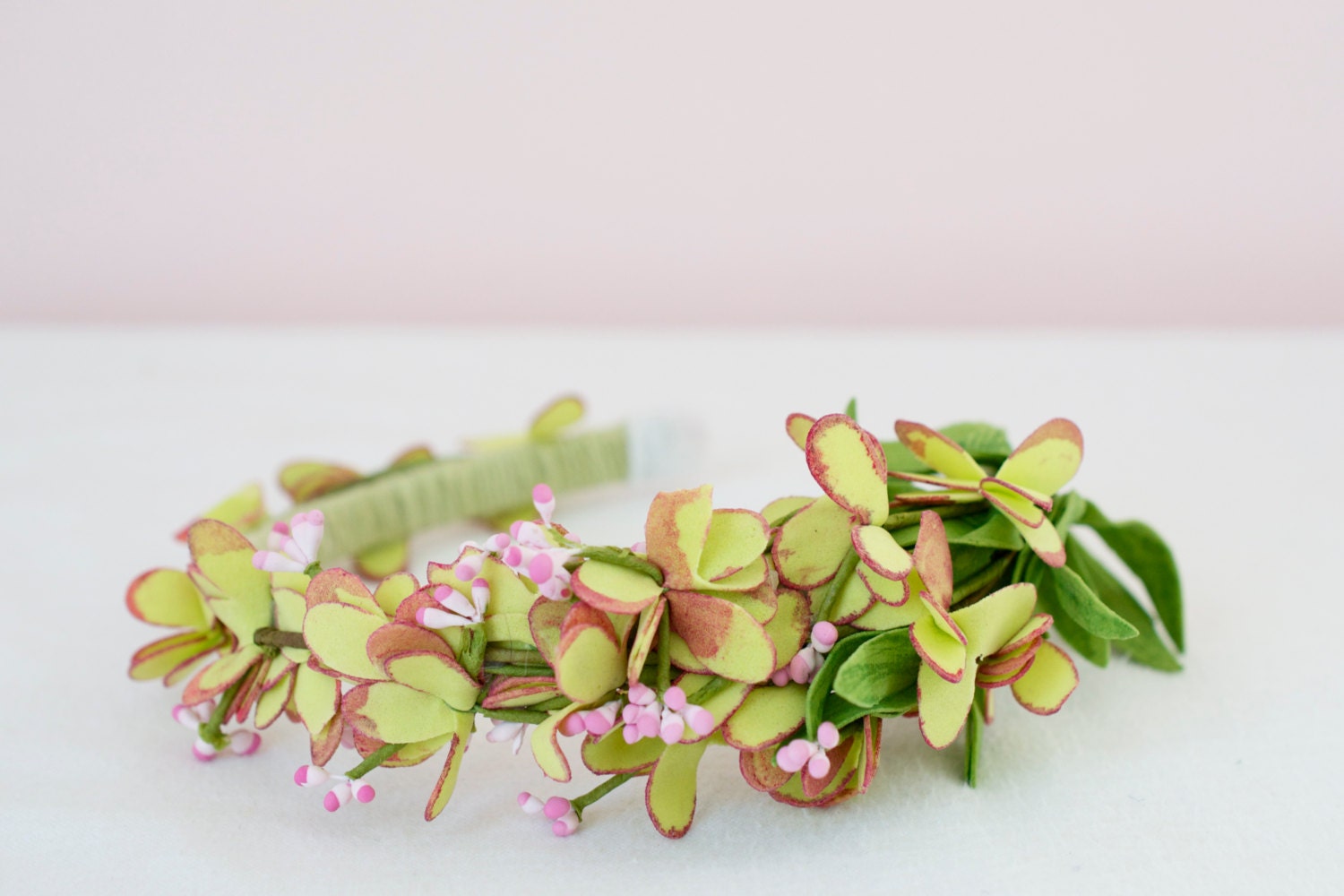 Pastel Moss and Vine Headband