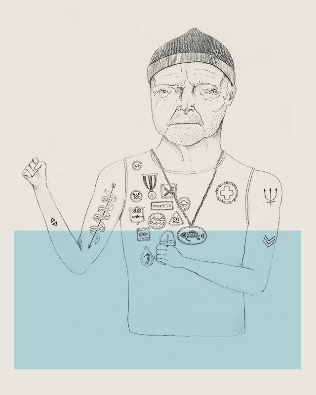 ORIGINAL ILLUSTRATION // The Fisherman (Your Family History) Illustration Print