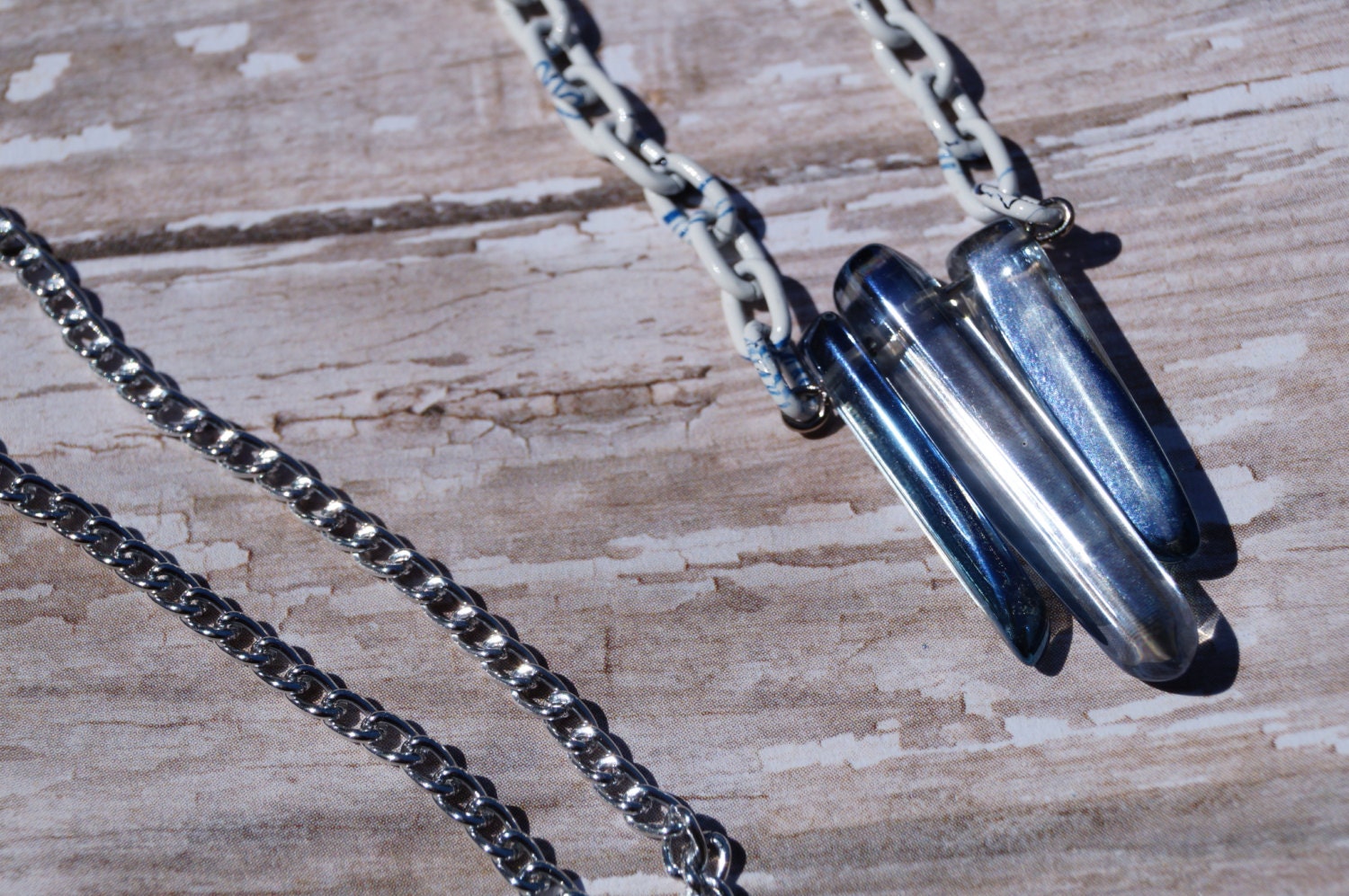 Mystic Steel Blue Quartz Necklace