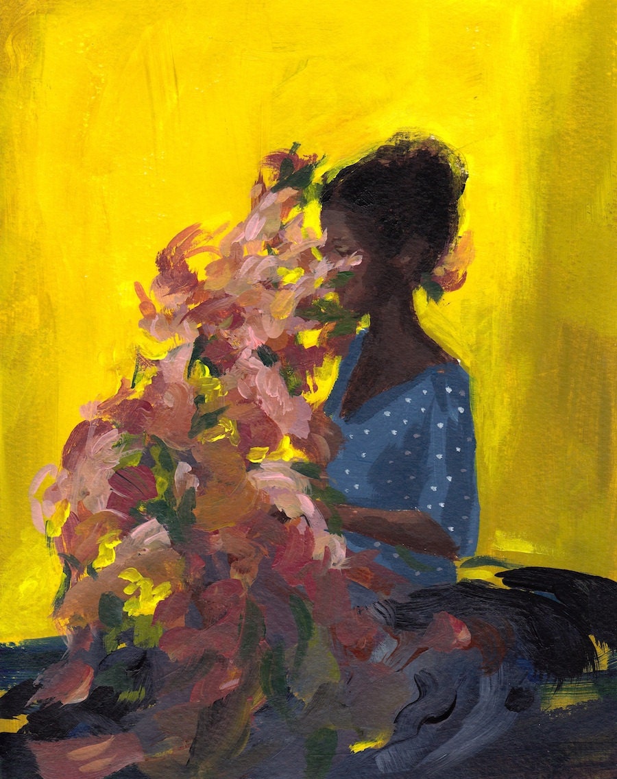 Overgrown . extra large giclee poster art print from original painting