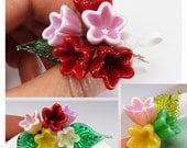 Custom floral bouquet, Glass flowers, Spring home wedding decor - Mothers Day