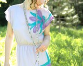 Tropical Floral Dress... Lavender Purple... WATERCOLORS (s/m)