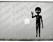 Retro Space Alien Macbook Laptop small Vinyl Decal Sticker Visitor