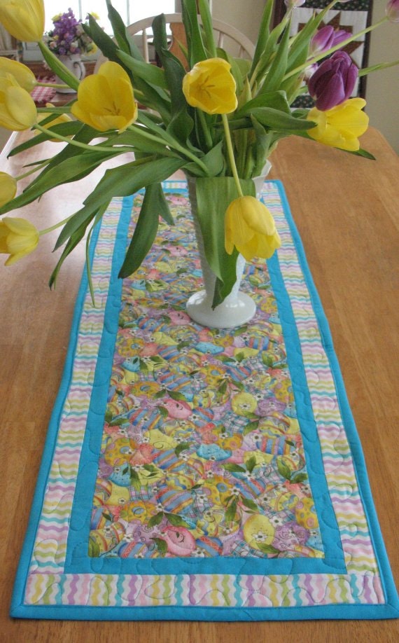 Quilted Easter Egg Table Runner