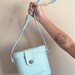 Oval bucket crossbody leather bag (Handmade to order)