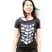 Womens Arrow T Shirt - Womens Black Scoop Neck Tee - Earth Friendly Organic Cotton - Arrows tee - Small, Med, Large, XL
