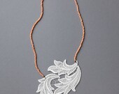 leaves & corals lace necklace
