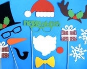 Holiday Photo Booth Props - Christmas PhotoBooth Props Christmas Party Photo Prop Christmas Card Prop Holiday Decoration Family Photo Album