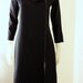 Vintage CALVIN KLEIN Collection Minimalist Zipper Front Black Crepe Wool Dress - Sz 2