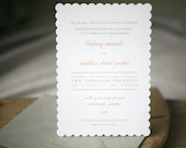 Custom Wedding Invitation Suite - Scallop Die-Cut Invitations