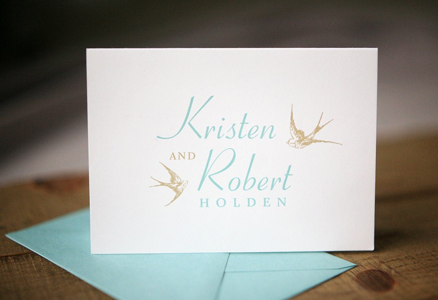 Wedding Thank You Notes - In Flight Personal Stationery