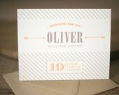 Baby Announcement - Oliver Custom Birth Announcement