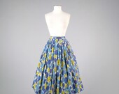 Vintage 1950s novelty printed circle skirt