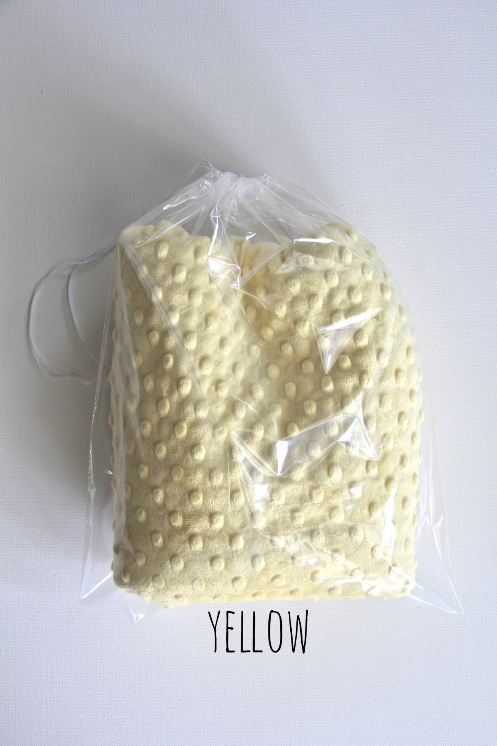 yellow minky dimple dot destash