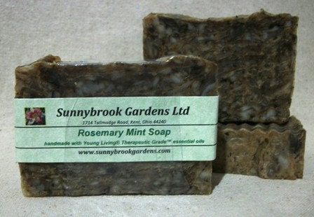Rosemary Mint Handmade Hand-milled All Natural Soap, vegan friendly and made with Young Living rosemary and spearmint essential oils