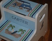 Kids Personalized 2 Step Stool  Surf's Up
