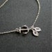 Personalized necklace, silver anchor necklace with two initials, custom initials, Sterling Silver Chain available