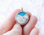 Le Independent Arctic Fox necklace, totem animal jewelry, LeAnimalé and SarahLambertCook collaboration, art jewelry