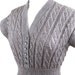 1950s-Style Handknit Cap-Sleeve Jumper. 50s Sweater (Light Brown)
