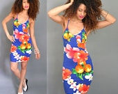 Pineapple Express Floral Body Con Dress