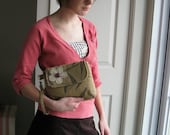 Handbag with removable strap, bag worn at the waist
