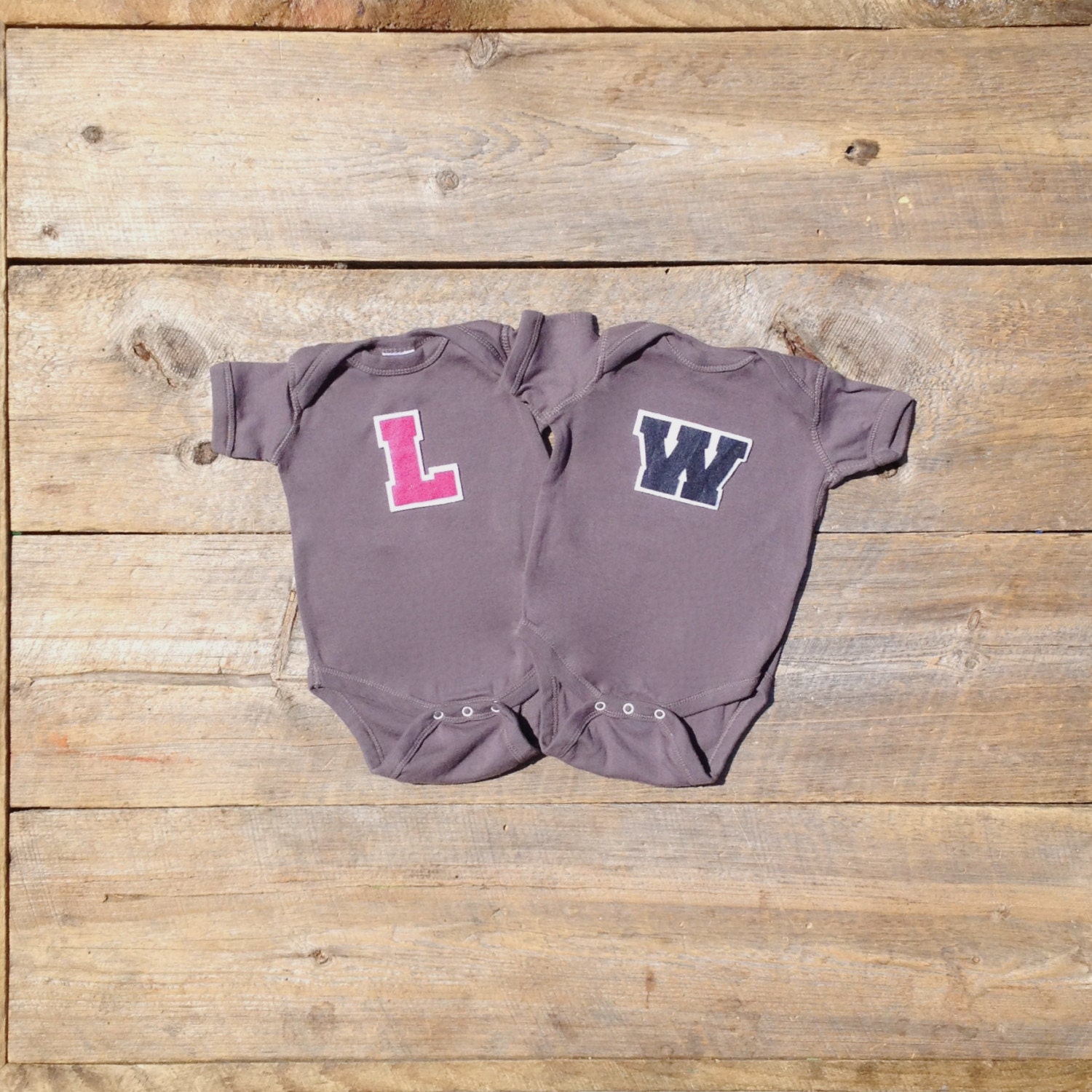 Personalized Initial Baby Onesie,  Font Love