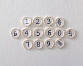 NUMBER SET Paper Scrapbooking Embellishments Crochet Handmade