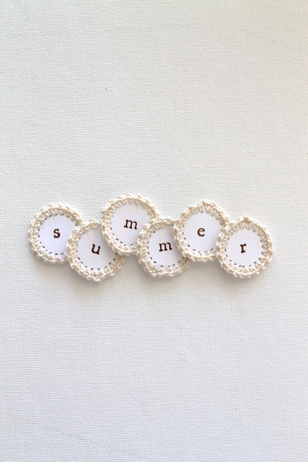 SUMMER Paper Scrapbooking Embellishments Crochet Handmade