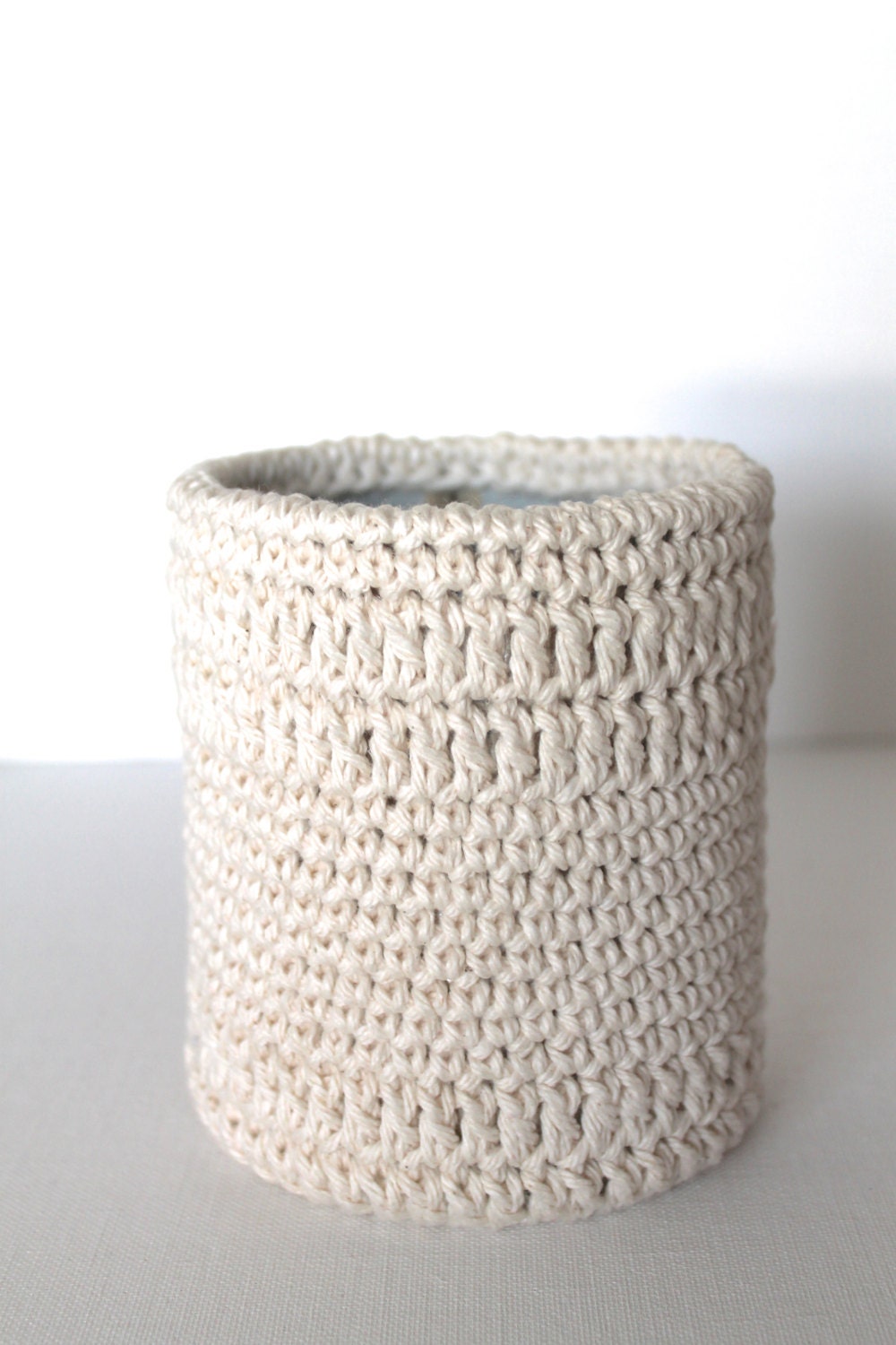 Desk Organizer CHUNKY WINTER CROCHET Pencil Holder Handmade