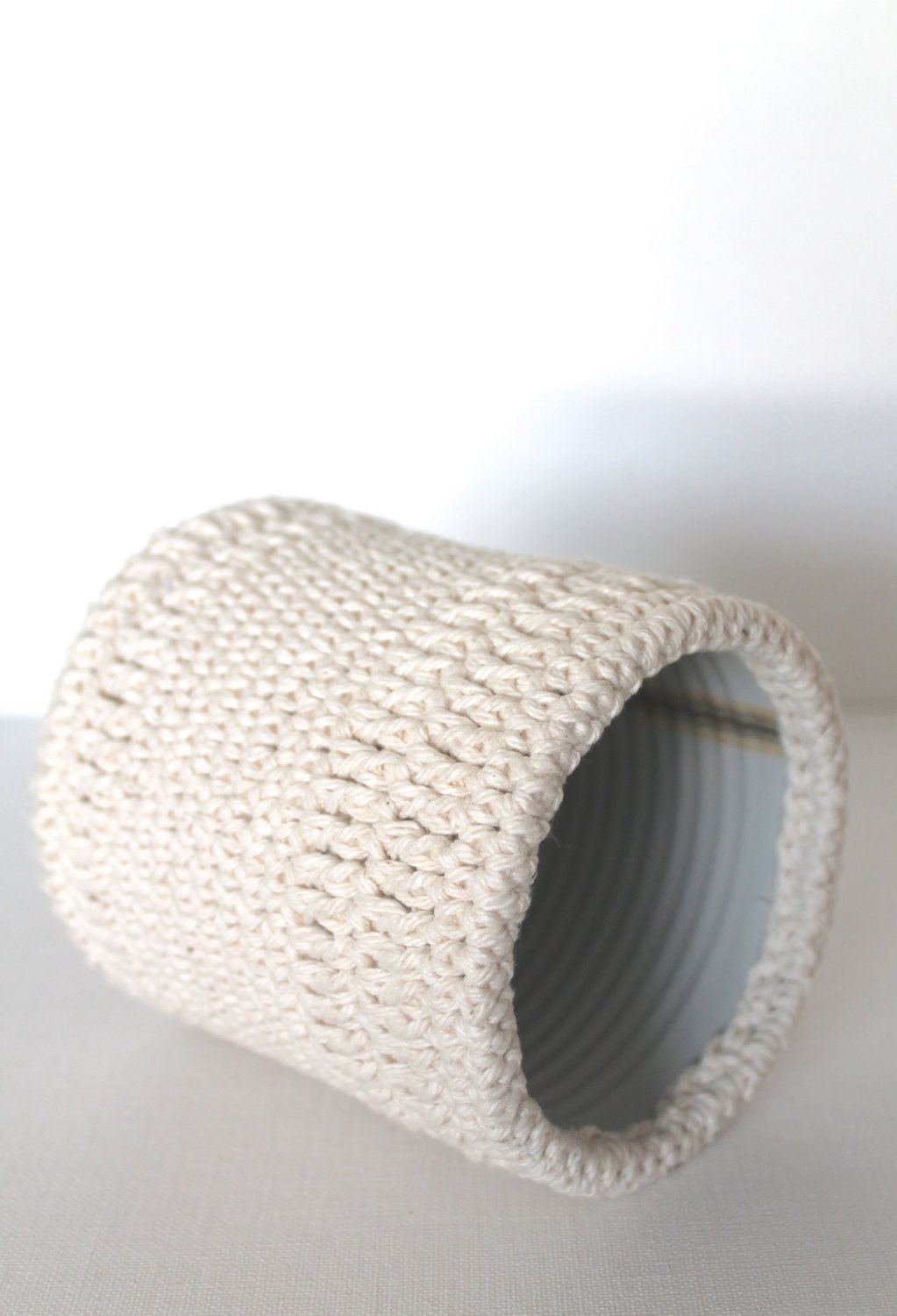 Desk Organizer CHUNKY WINTER CROCHET Pencil Holder Handmade