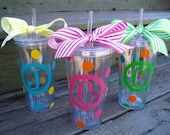 Personalized acrylic tumblers with lid and straw-20 oz.