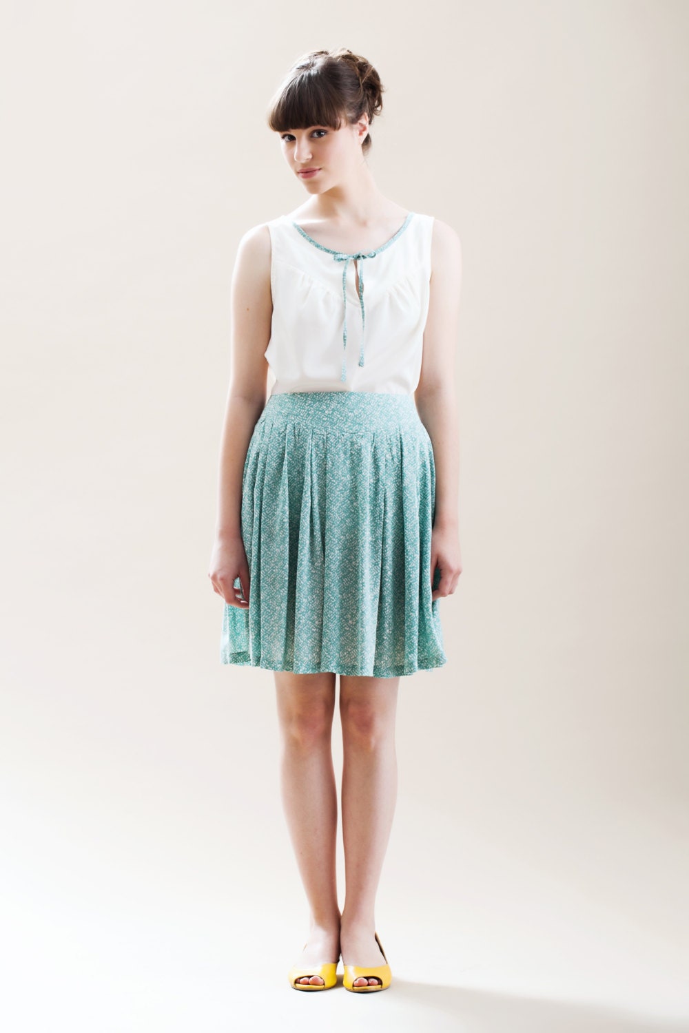 Mother's day Sale, Mint skirt, Mini skirt, Womens skirt, High waist skirt, A line skirt, Classic skirt, Free shipping