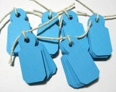 120 Mini Tags Bright Blue Merchandise Labels Price Tags Made To Order